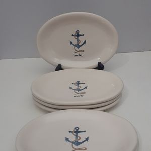Rae dunn Anchor salad plates set of 6